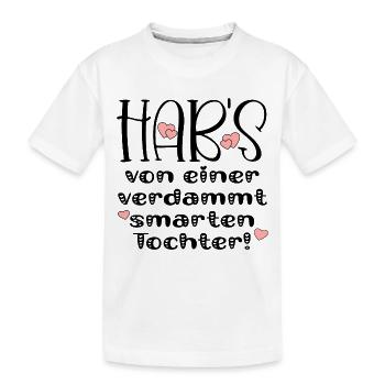 FRECHE FAMILIENSPRÜCHE GESCHENKE TOCHTER ELTERN - Kinder Premium Bio T-Shirt - Weiß - Vorne