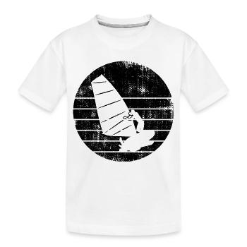 Windsurfer Skizze - Kinder Premium Bio T-Shirt - Weiß - Vorne