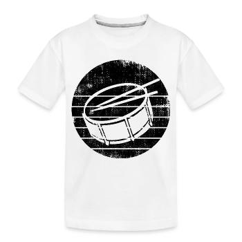 Kleine Trommel - Kinder Premium Bio T-Shirt - Weiß - Vorne