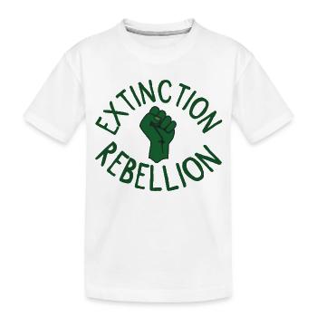 Extinction Rebellion Faust grün - Kinder Premium Bio T-Shirt - Weiß - Vorne