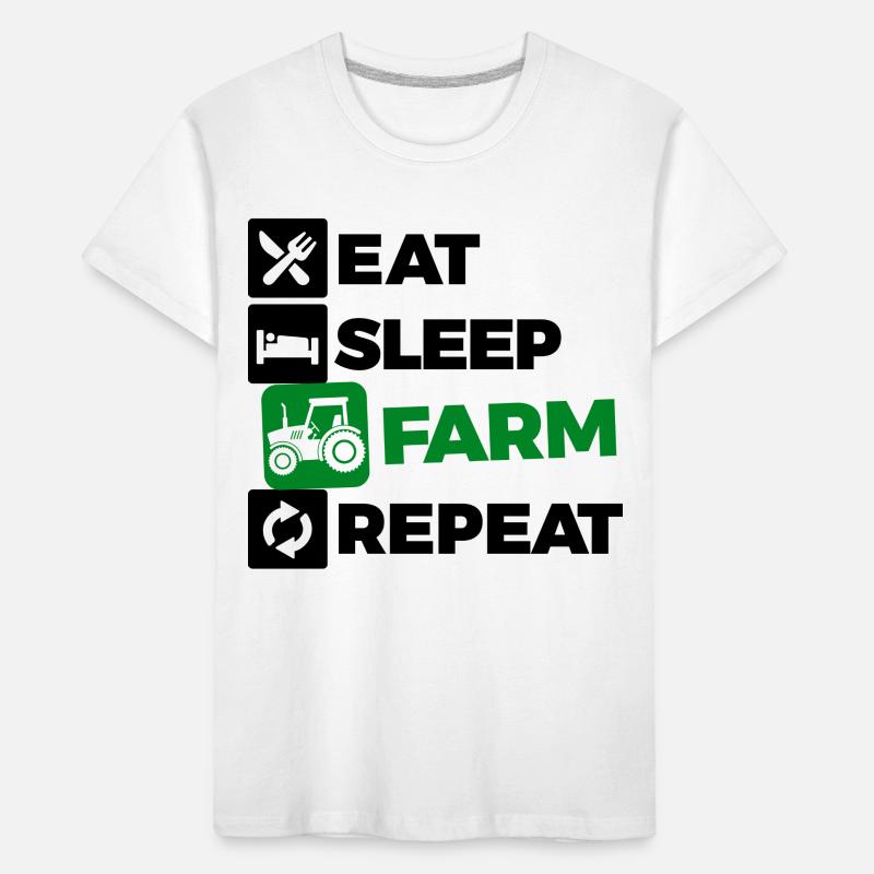 Kraftfahrzeug Traktor Statement Ackerbau Biobauer Kinder Premium Bio T-Shirt