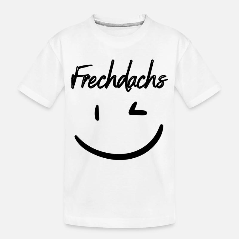 Frechdachs schwarz - Kinder Premium Bio T-Shirt - Weiß