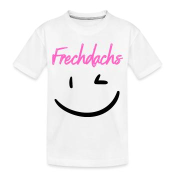 Frechdachs pink - Kinder Premium Bio T-Shirt - Weiß - Vorne