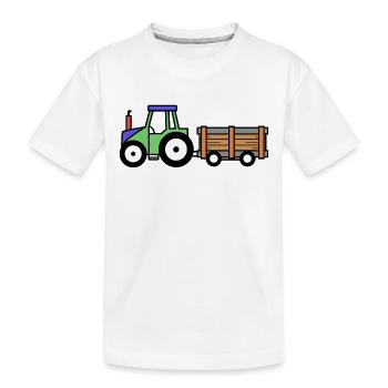 Feld Landwirt Traktor Landmaschinen Bauernhof - Kinder Premium Bio T-Shirt - Weiß - Vorne