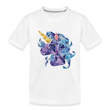 Unicorn Luna Chibi Child - Kids' Premium Organic T-Shirt - white - Front
