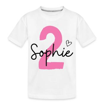 Sophie 2 - Kinder Premium Bio T-Shirt - Weiß - Vorne