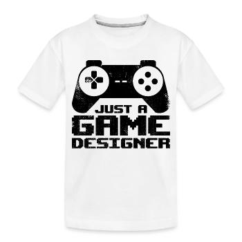 Juste un concepteur de jeu - T-shirt bio Premium Enfant - blanc - Devant