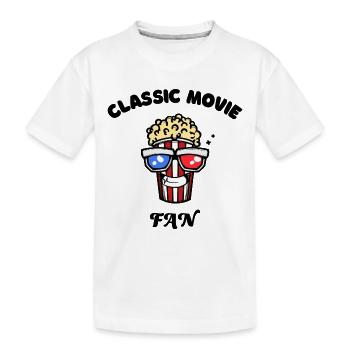 Movie Night Filme Movies Statement Popcorn Serien - Kinder Premium Bio T-Shirt - Weiß - Vorne