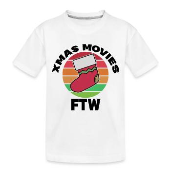 Regarder des films de nuit cinéma en streaming - T-shirt bio Premium Enfant - blanc - Devant