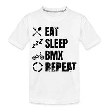 BMX Radfahrer Routine - Kinder Premium Bio T-Shirt - Weiß - Vorne