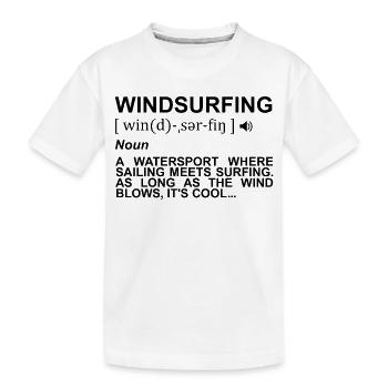 Windsurfing Dictionary - Kids' Premium Organic T-Shirt - white - Front