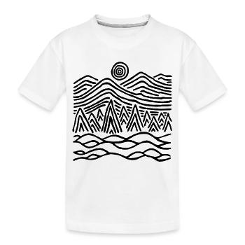 Seltsame schwarze Landschaft - Kinder Premium Bio T-Shirt - Weiß - Vorne