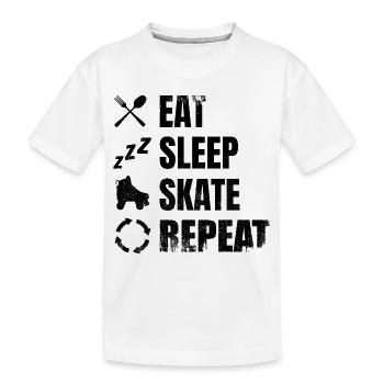 Rollschuhlaufen Routine - Kinder Premium Bio T-Shirt - Weiß - Vorne