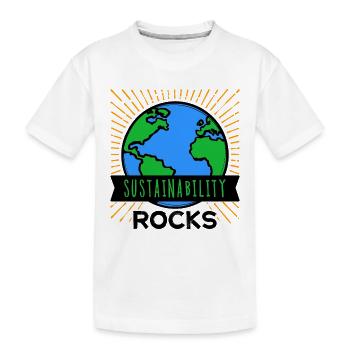 Erde Mutter Natur Nachhaltigkeit Statement Umwelt - Kinder Premium Bio T-Shirt - Weiß - Vorne