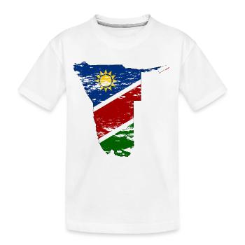 Namibia Landkarte used - Kinder Premium Bio T-Shirt - Weiß - Vorne