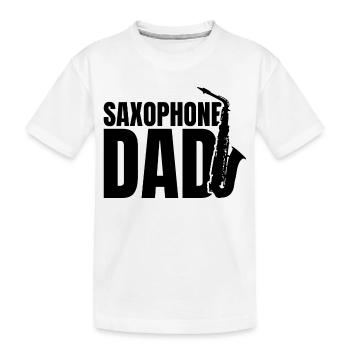 Saxophone Papa - T-shirt bio Premium Enfant - blanc - Devant