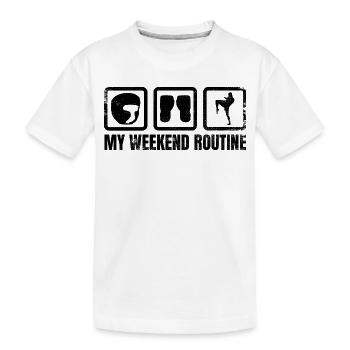 Week-end kickboxer amusant - T-shirt bio Premium Enfant - blanc - Devant