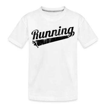 Run - Kids' Premium Organic T-Shirt - white - Front