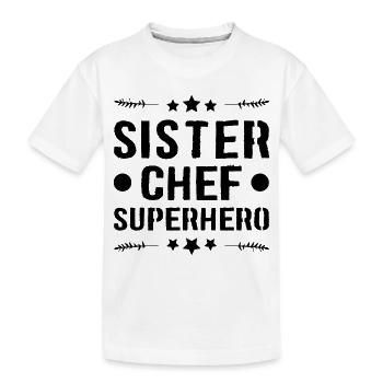 Sœur Super-héroïne - T-shirt bio Premium Enfant - blanc - Devant