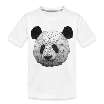 Polygonal Panda Bear Low Poly Art Triangle Shapes - T-shirt bio Premium Enfant - blanc - Devant