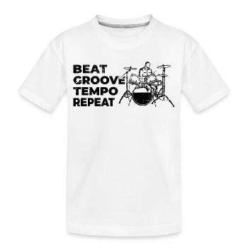 Motivation du batteur - T-shirt bio Premium Enfant - blanc - Devant