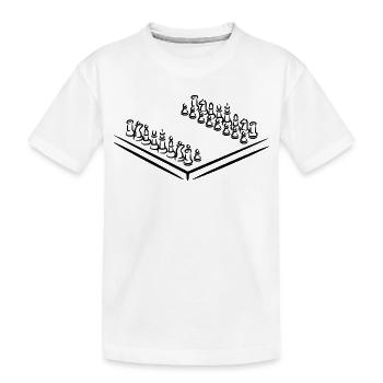 Chess pieces - Kids' Premium Organic T-Shirt - white - Front