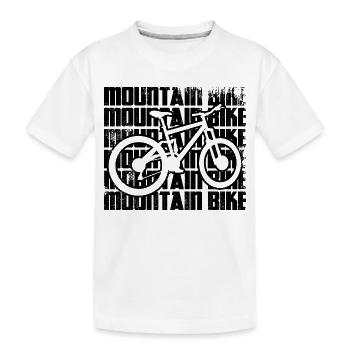 Mountain bike - Kids' Premium Organic T-Shirt - white - Front
