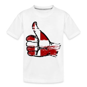 Dänemark Flagge Alles klar Symbol - Kinder Premium Bio T-Shirt - Weiß - Vorne