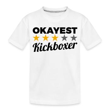 Okayest Kickboxer - Kids' Premium Organic T-Shirt - white - Front