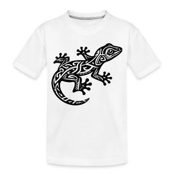 Lézard tribal - T-shirt bio Premium Enfant - blanc - Devant