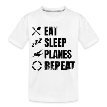 Passionnés d’avions - T-shirt bio Premium Enfant - blanc - Devant