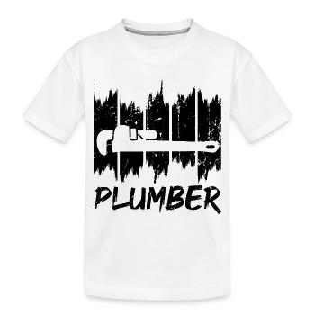 Klempner - Kinder Premium Bio T-Shirt - Weiß - Vorne