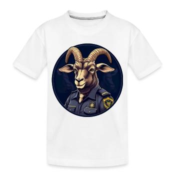 Capricorn Policeman - Kids' Premium Organic T-Shirt - white - Front
