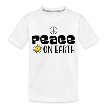 Peace on earth - Kids' Premium Organic T-Shirt - white - Front
