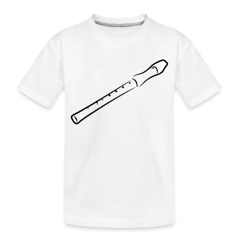 Dessin de flûte - T-shirt bio Premium Enfant - blanc - Devant