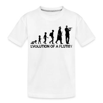 Development of a flutist - Kids' Premium Organic T-Shirt - white - Front