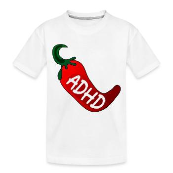 NEUORDIVERSITY ADHD PEPERONI - Kids' Premium Organic T-Shirt - white - Front