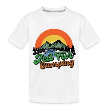 Campsite Camping Statement Mountains Camper - Kids' Premium Organic T-Shirt - white - Front
