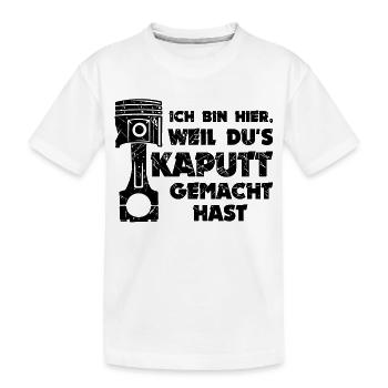 Workaholic Statement Job Arbeiter Mechaniker - Kinder Premium Bio T-Shirt - Weiß - Vorne