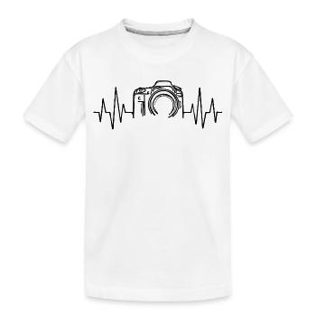 Bourreau de travail Emploi Photographe Carrière Profession Travailleur - T-shirt bio Premium Enfant - blanc - Devant