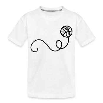 Boule de laine de dessin animé - T-shirt bio Premium Enfant - blanc - Devant