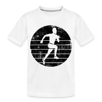 Runner Sketch - Kids' Premium Organic T-Shirt - white - Front