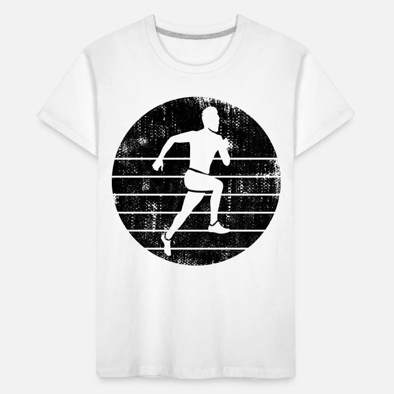 Runner Sketch Kids' Premium Organic T-Shirt