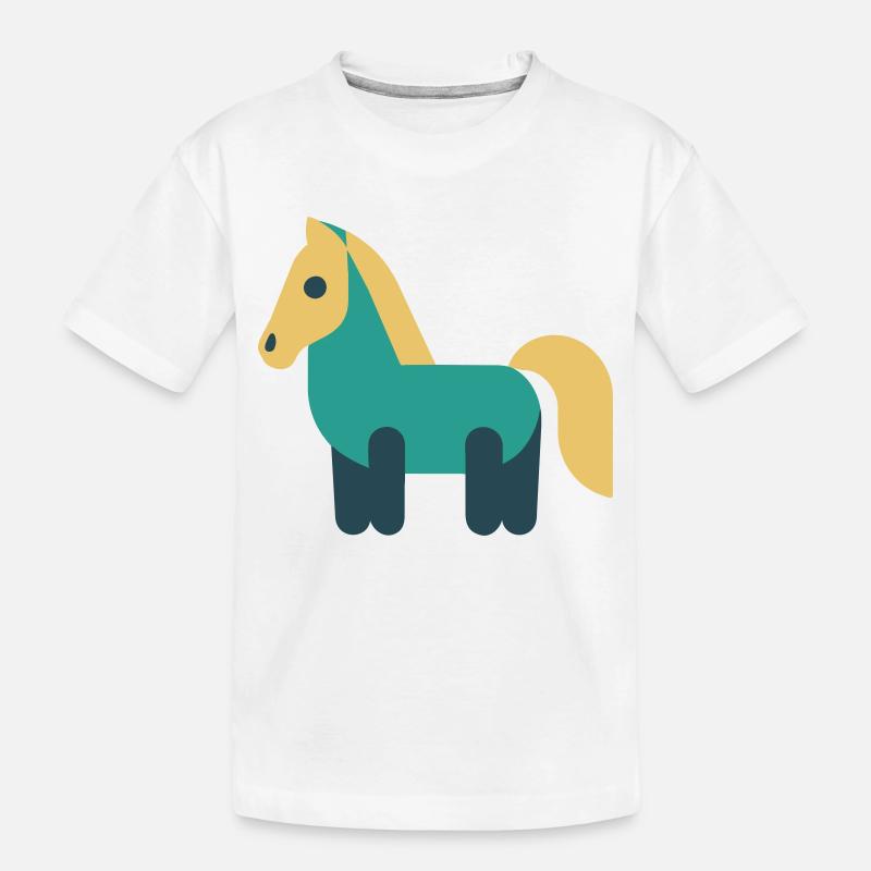 Pferdchen - Kinder Premium Bio T-Shirt - Weiß