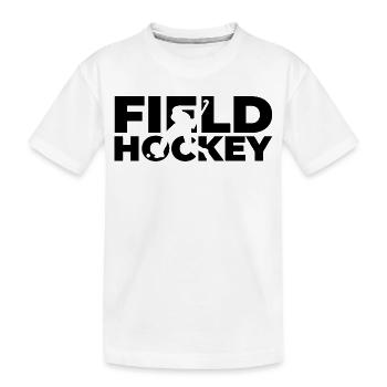 Feldhockey - Kinder Premium Bio T-Shirt - Weiß - Vorne