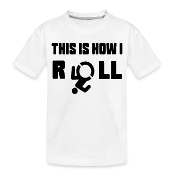 Voici comment je fais rouler mon fauteuil roulant * - T-shirt bio Premium Enfant - blanc - Devant