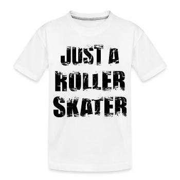 Nur ein Rollschuhläufer - Kinder Premium Bio T-Shirt - Weiß - Vorne