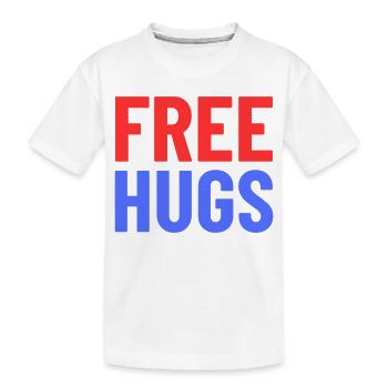 Câlins gratuits - T-shirt bio Premium Enfant - blanc - Devant