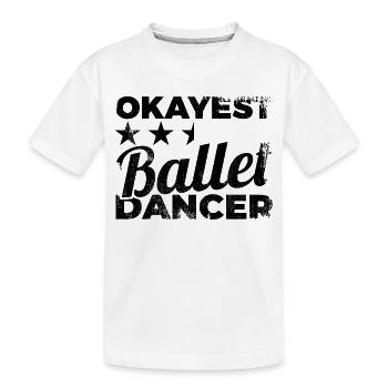 Average ballet dancer - Kids' Premium Organic T-Shirt - white - Front