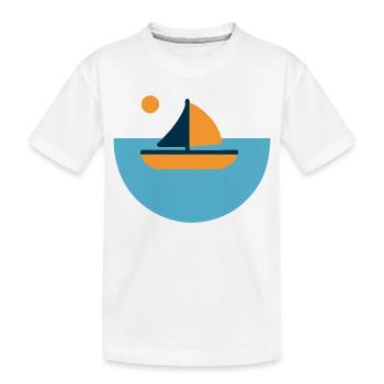Voilier - T-shirt bio Premium Enfant - blanc - Devant
